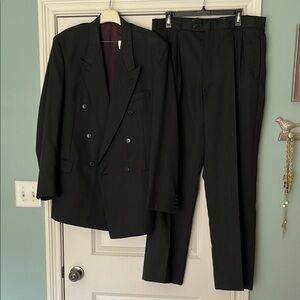 Men’s Double Breasted Suit Pants Size 35L